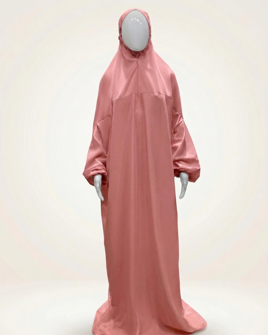 Namaz Dress Abaya with Attached Hijab – Lightweight Adult Prayer Gown, Elasticated Cuffs, Comfortable Free Size Fit