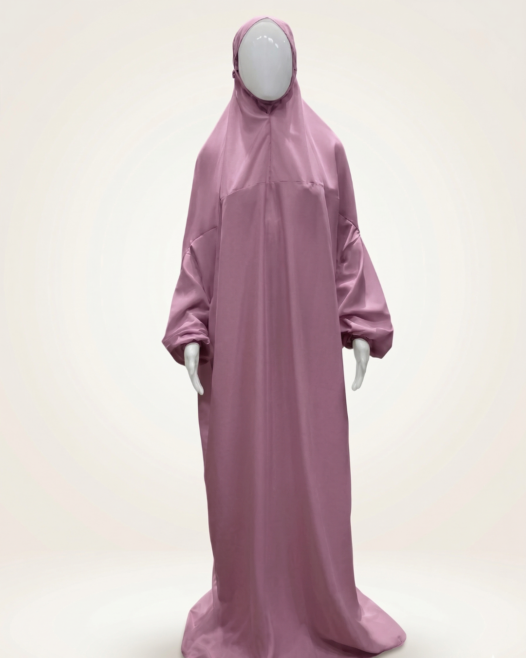 Namaz Dress Abaya with Attached Hijab – Lightweight Adult Prayer Gown, Elasticated Cuffs, Comfortable Free Size Fit