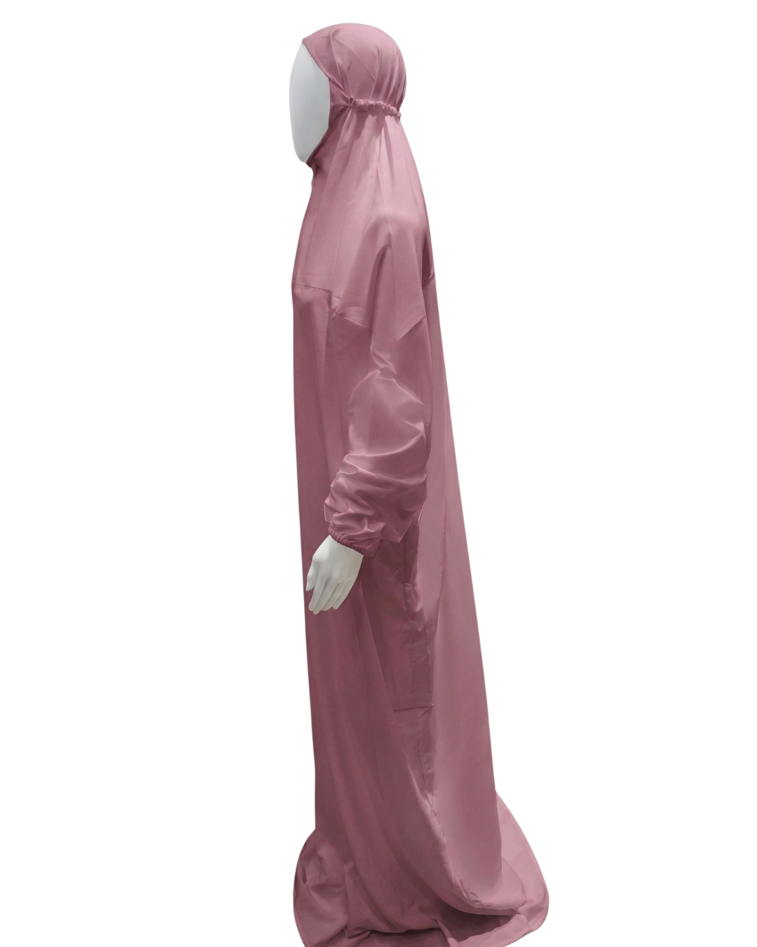 Namaz Dress Abaya with Attached Hijab – Lightweight Adult Prayer Gown, Elasticated Cuffs, Comfortable Free Size Fit