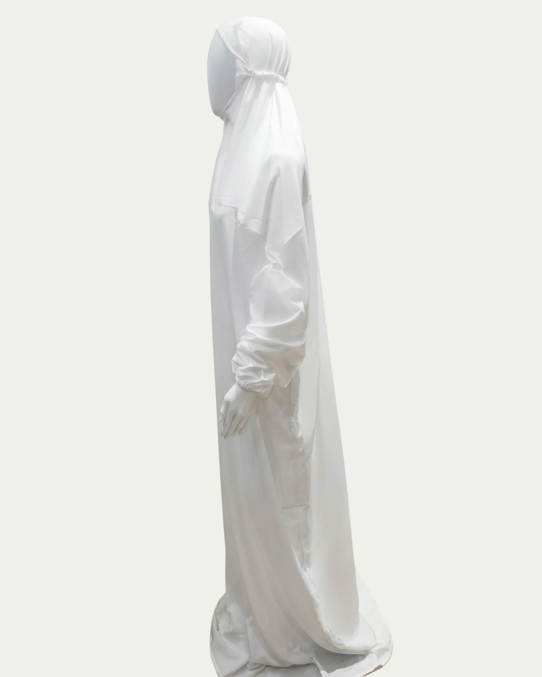 Namaz Dress Abaya with Attached Hijab – Lightweight Adult Prayer Gown, Elasticated Cuffs, Comfortable Free Size Fit