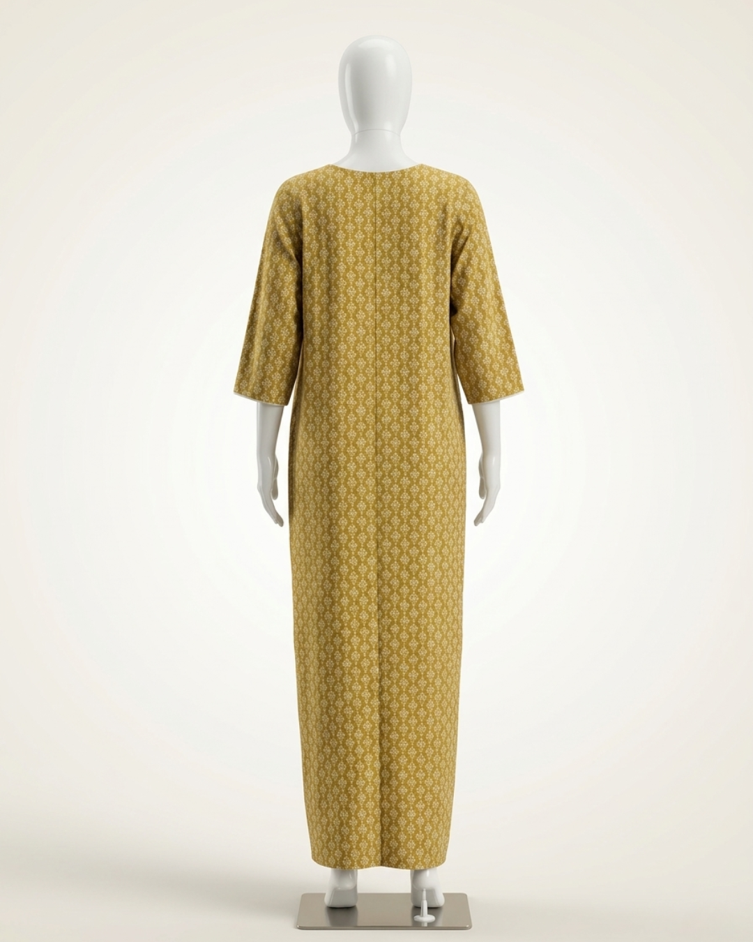 Women's Printed Nighty Maxi Dress – Long Sleeve Loungewear with Pockets