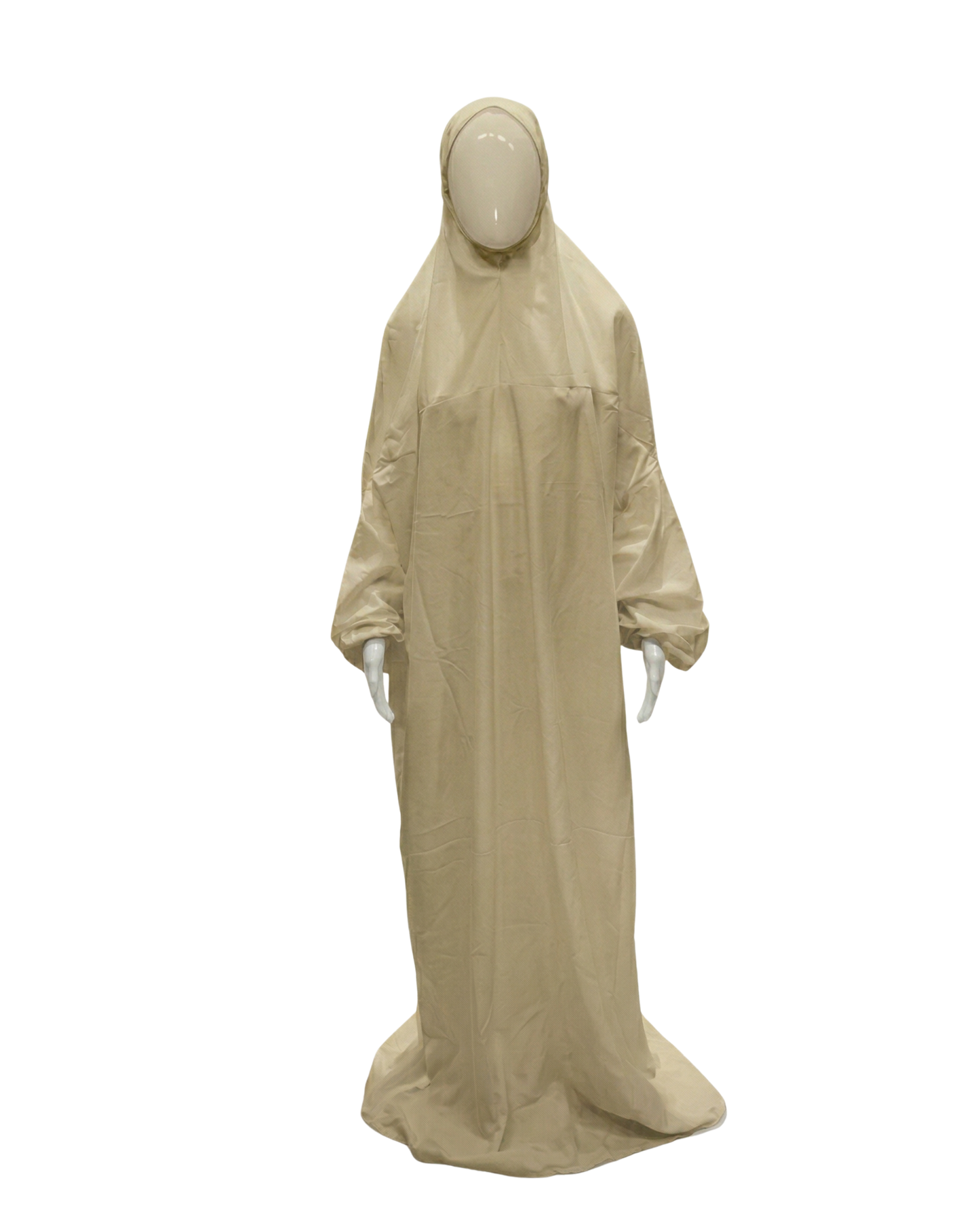 Women’s Rayon Namaz Gown – One Piece Prayer Abaya with Attached Hijab and Elasticated Sleeves