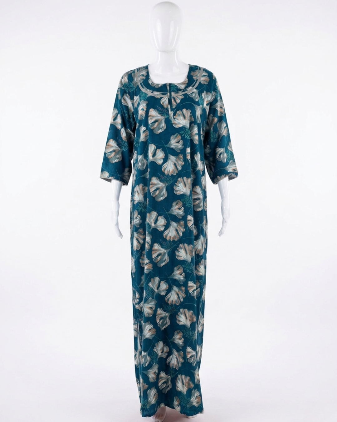 Floral Print Rayon Maxi Nightgown