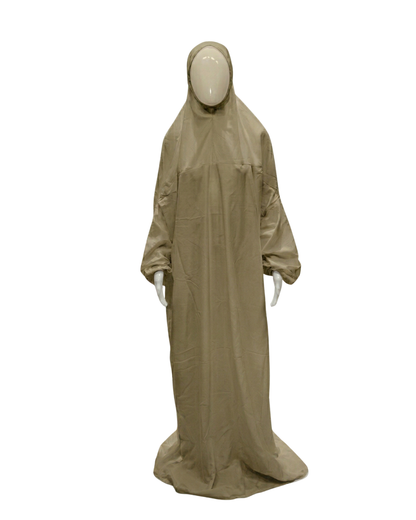 Women’s Rayon Namaz Gown – One Piece Prayer Abaya with Attached Hijab and Elasticated Sleeves