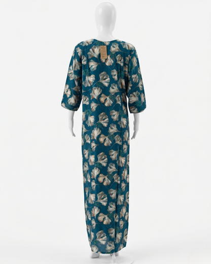 Floral Print Rayon Maxi Nightgown