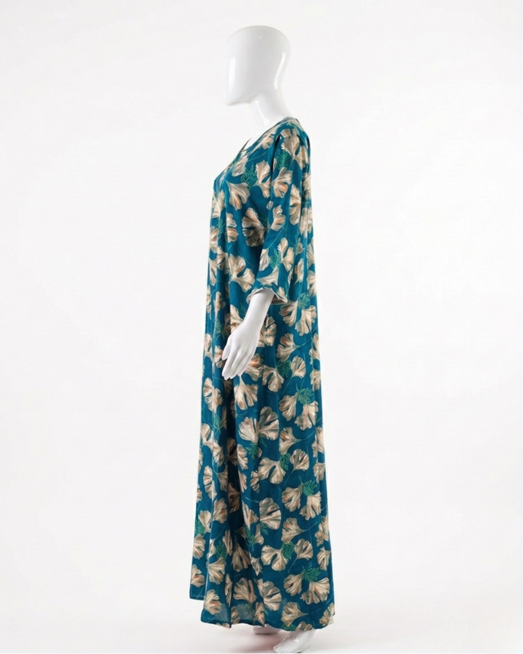 Floral Print Rayon Maxi Nightgown