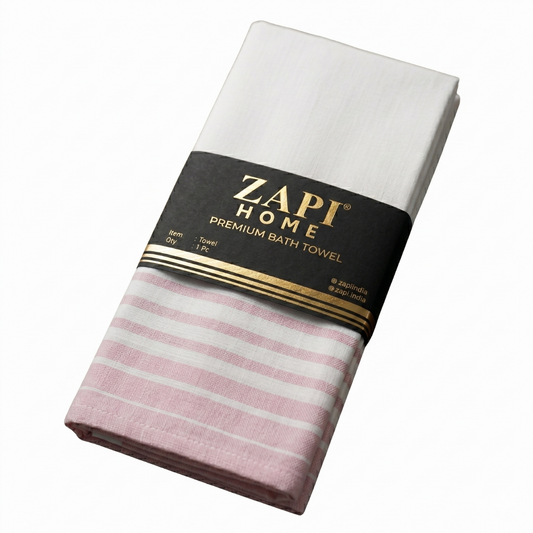 Zapi Home Premium Cotton Bath Towel 152x76 cm – 100% Pure Cotton Handloom Gamcha, Lightweight Thin Quick Dry Towel, Large Ultra Absorbent Travel Gym Beach Spa Towel for Men Women