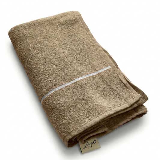 Premium Terry Cotton Bath Towel, Beige, 72 x 145 cm, Highly Absorbent, Quick Dry, Hypoallergenic (Beige)