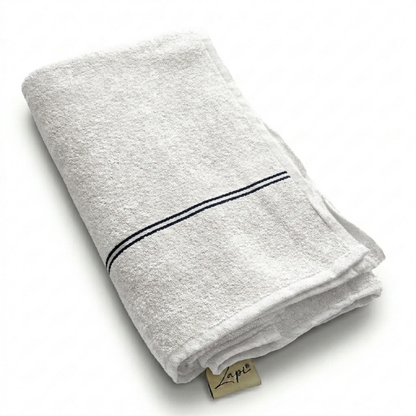 Premium Terry Cotton Bath Towel, Beige, 72 x 145 cm, Highly Absorbent, Quick Dry, Hypoallergenic (White)