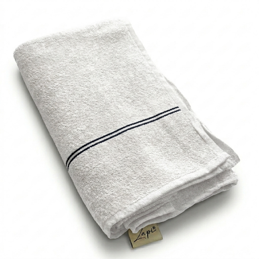Premium Terry Cotton Bath Towel, Beige, 72 x 145 cm, Highly Absorbent, Quick Dry, Hypoallergenic (White)