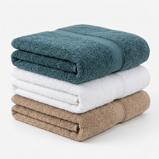 Premium Terry Cotton Bath Towels 72x145cm - 3 Pack Multicolour Soft Absorbent