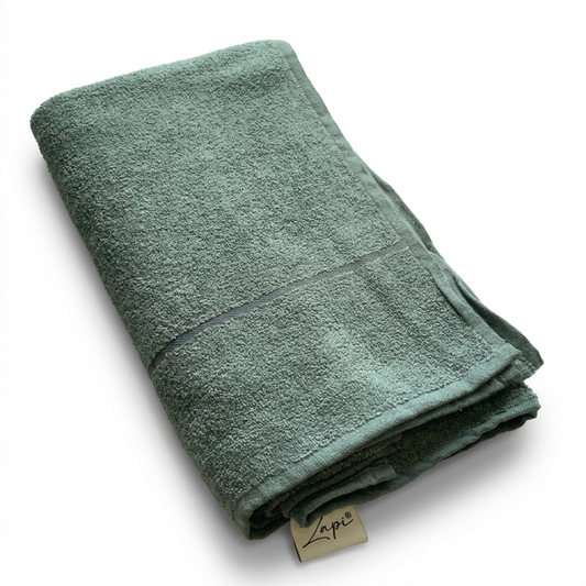 Premium Terry Cotton Bath Towel, Beige, 72 x 145 cm, Highly Absorbent, Quick Dry, Hypoallergenic (Sage Green)