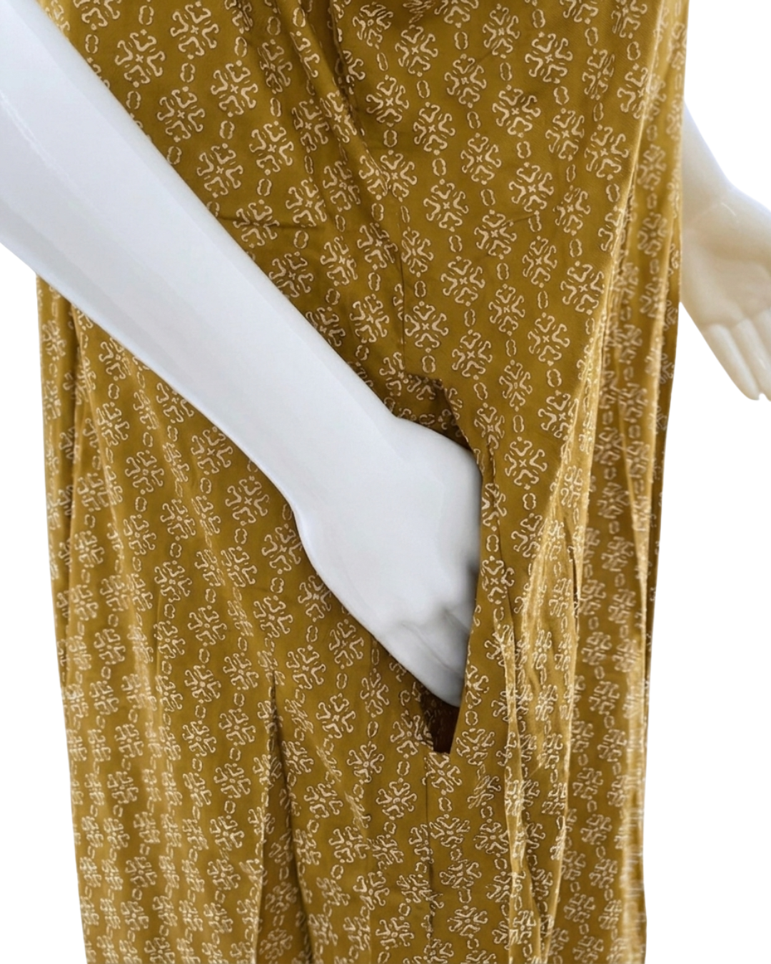 Women's Printed Nighty Maxi Dress – Long Sleeve Loungewear with Pockets