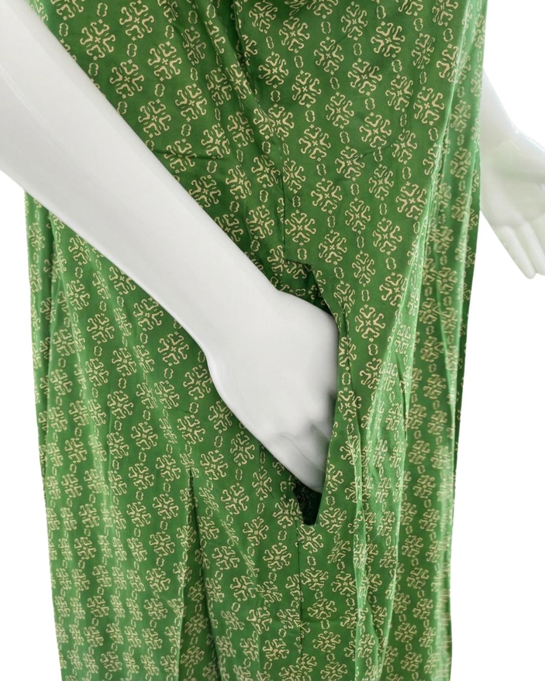 Women's Printed Nighty Maxi Dress – Long Sleeve Loungewear with Pockets
