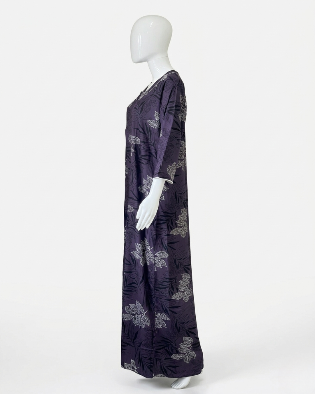 Women's Floral Print Nighty with 3/4 Sleeves
