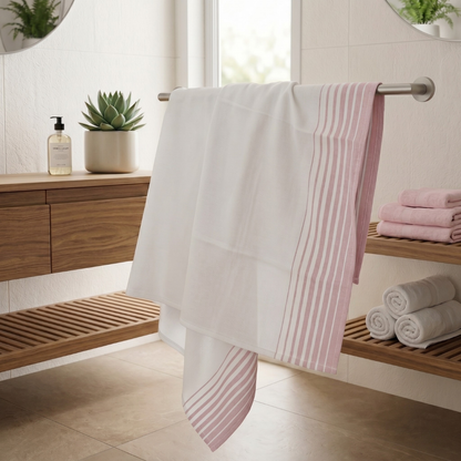 Zapi Home Premium Cotton Bath Towel 152x76 cm – 100% Pure Cotton Handloom Gamcha, Lightweight Thin Quick Dry Towel, Large Ultra Absorbent Travel Gym Beach Spa Towel for Men Women