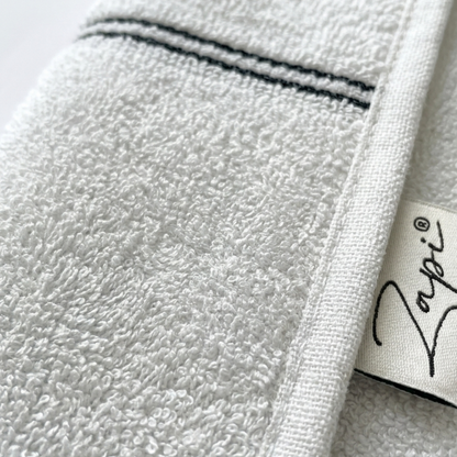 Premium Terry Cotton Bath Towel, Beige, 72 x 145 cm, Highly Absorbent, Quick Dry, Hypoallergenic (White)