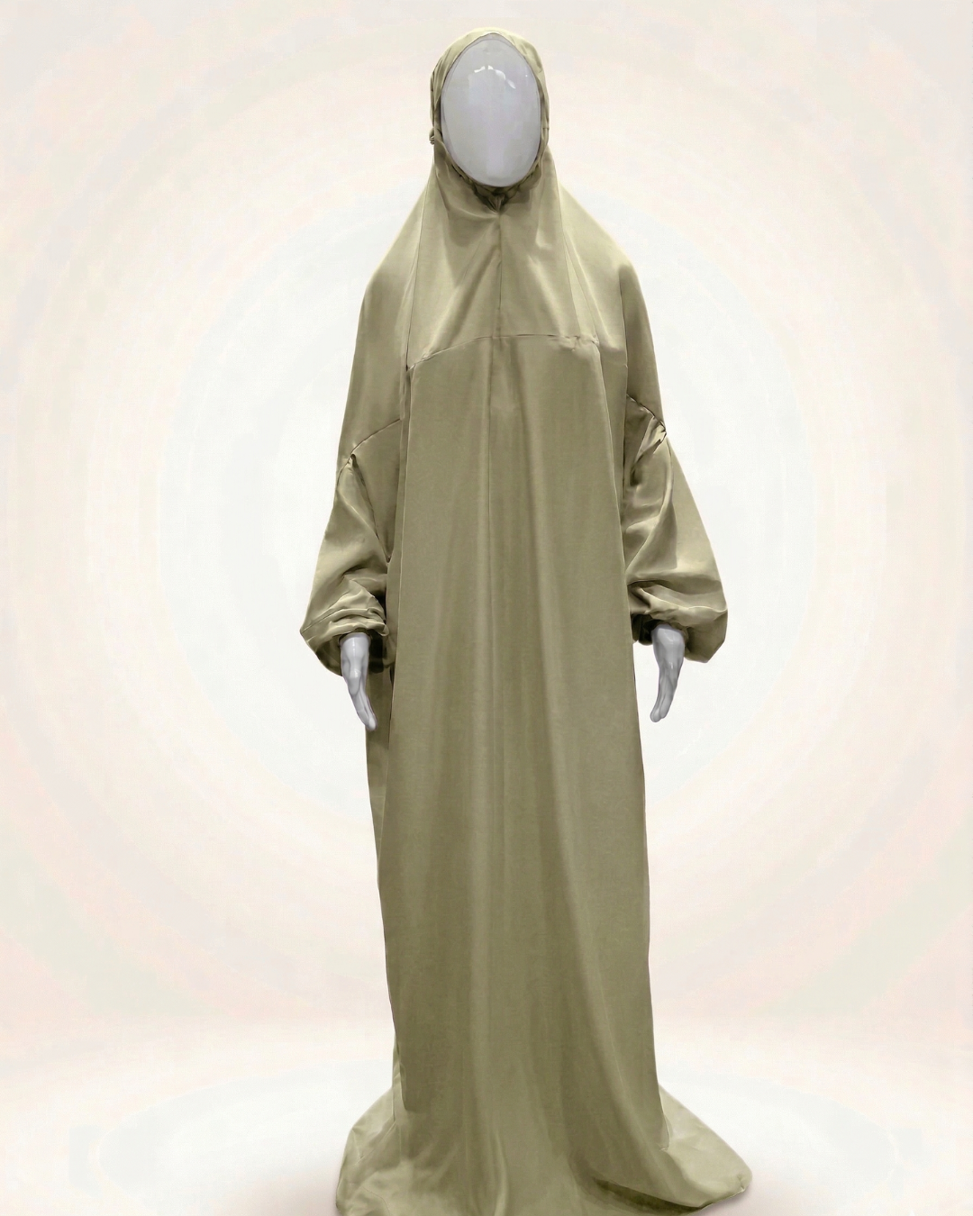 Namaz Dress Abaya with Attached Hijab – Lightweight Adult Prayer Gown, Elasticated Cuffs, Comfortable Free Size Fit