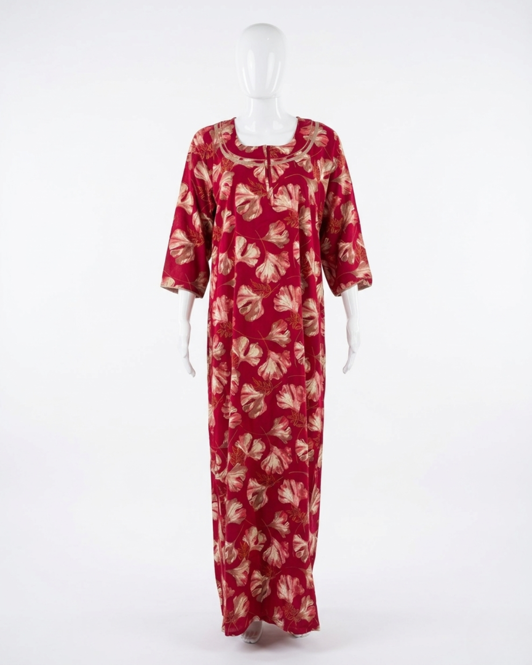 Floral Print Rayon Maxi Nightgown