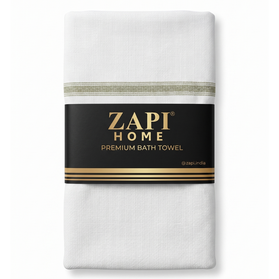 Zapi Home Premium Cotton Towel 152x76 cm – 100% Pure Cotton Handloom Gamcha, Lightweight Thin Quick Dry, Large Ultra Absorbent Travel Gym Beach Spa Towel for Men Women, Soft Breathable Fast Drying