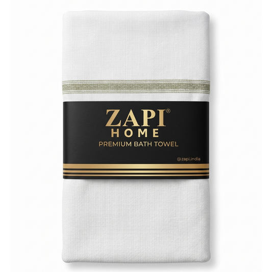 Zapi Home Premium Cotton Towel 152x76 cm – 100% Pure Cotton Handloom Gamcha, Lightweight Thin Quick Dry, Large Ultra Absorbent Travel Gym Beach Spa Towel for Men Women, Soft Breathable Fast Drying