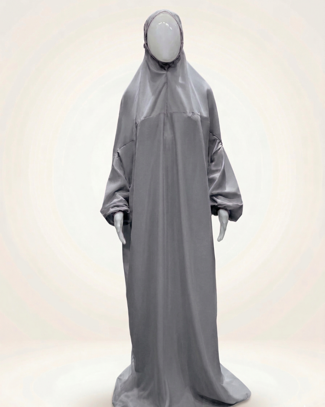 Namaz Dress Abaya with Attached Hijab – Lightweight Adult Prayer Gown, Elasticated Cuffs, Comfortable Free Size Fit