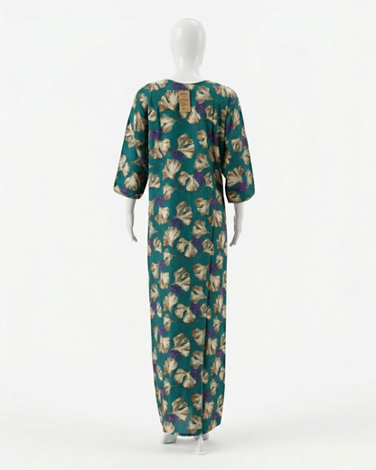 Floral Print Rayon Maxi Nightgown