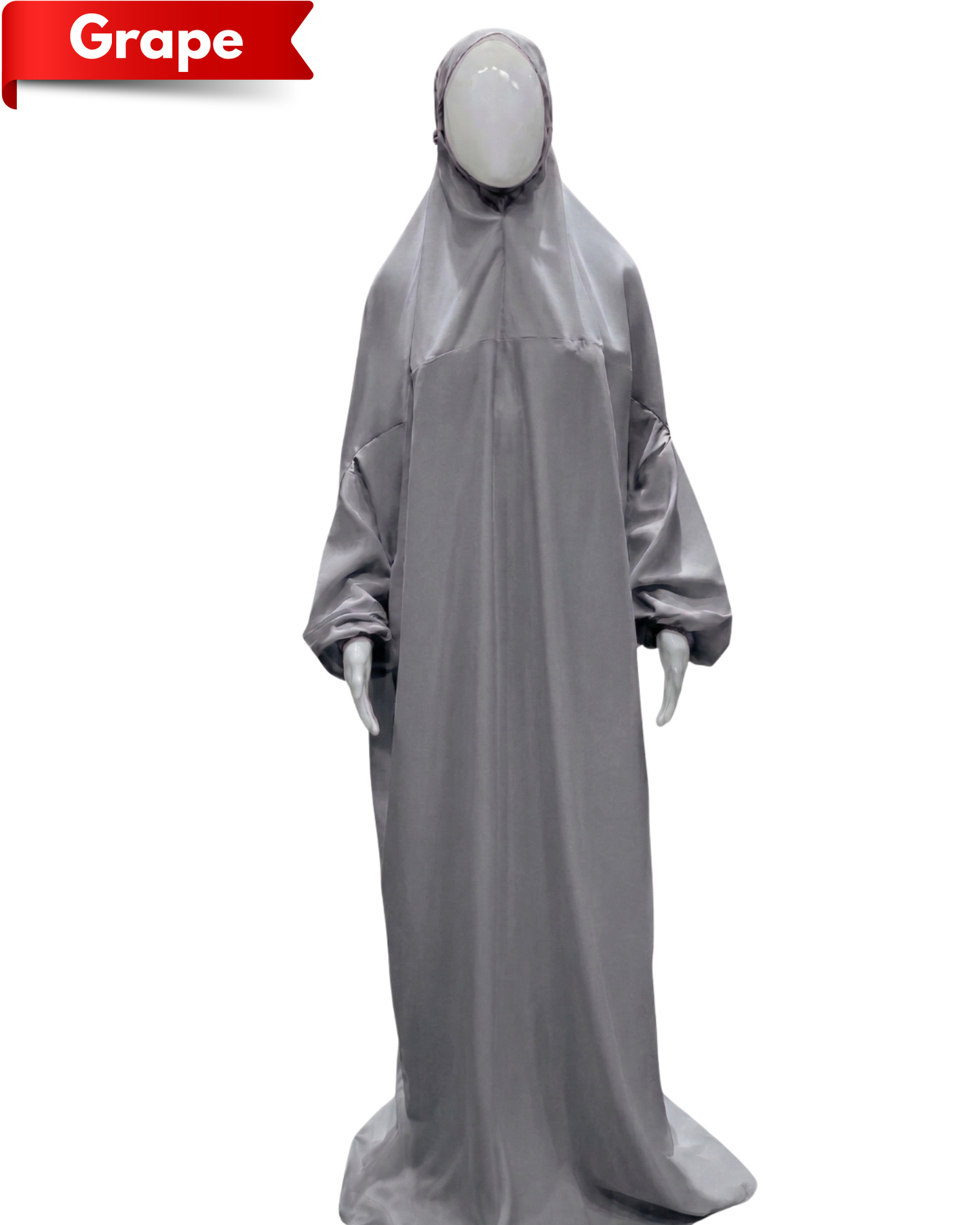 Namaz Dress Abaya with Attached Hijab – Lightweight Adult Prayer Gown, Elasticated Cuffs, Comfortable Free Size Fit