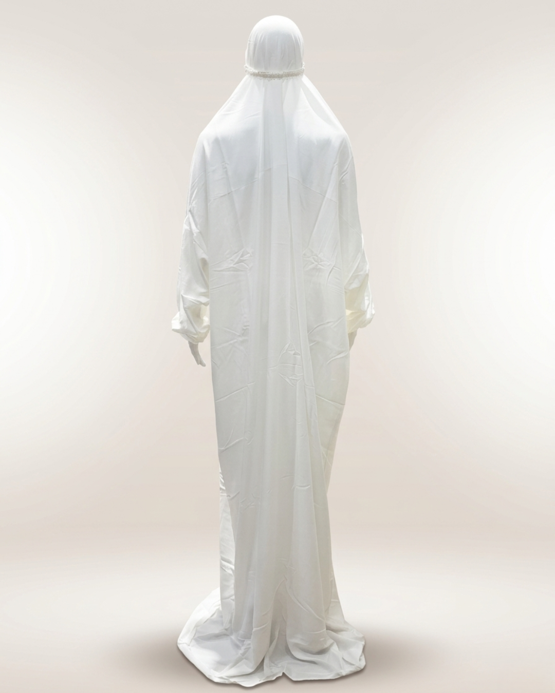 Women’s Rayon Namaz Gown – One Piece Prayer Abaya with Attached Hijab and Elasticated Sleeves
