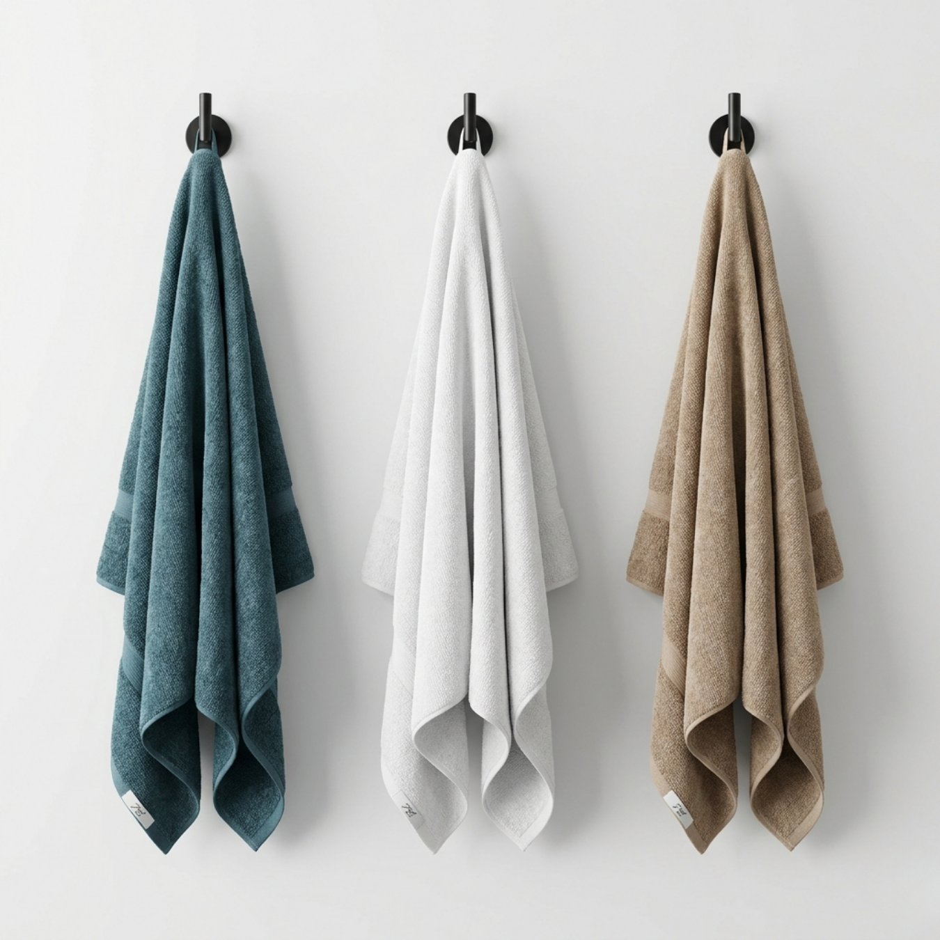 Premium Terry Cotton Bath Towels 72x145cm - 3 Pack Multicolour Soft Absorbent