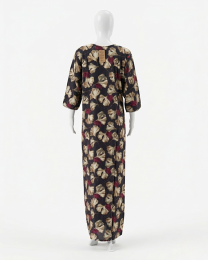 Floral Print Rayon Maxi Nightgown