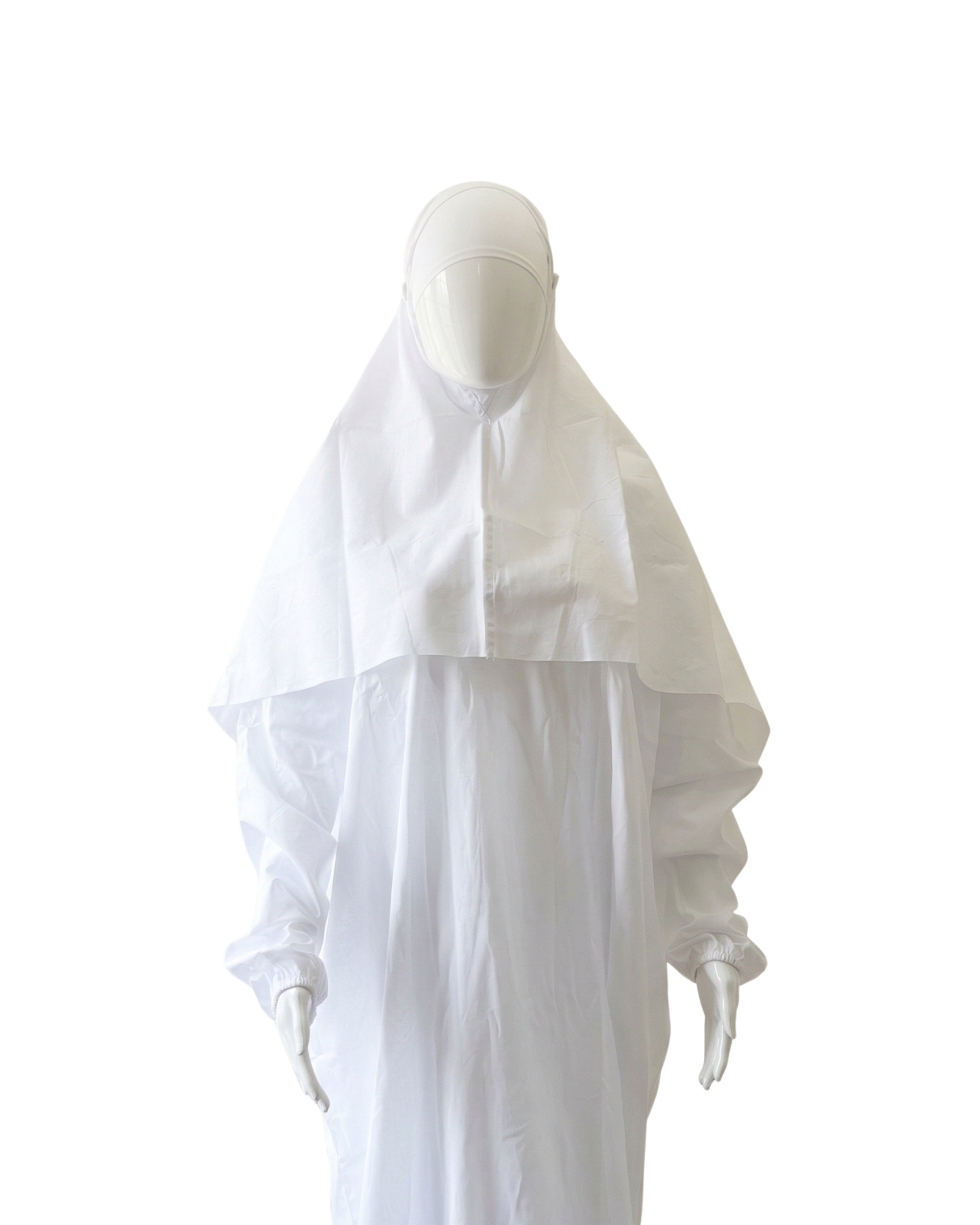Women’s Cotton Namaz Dress – Prayer Abaya with Separate Hijab set and Elasticated Sleeves