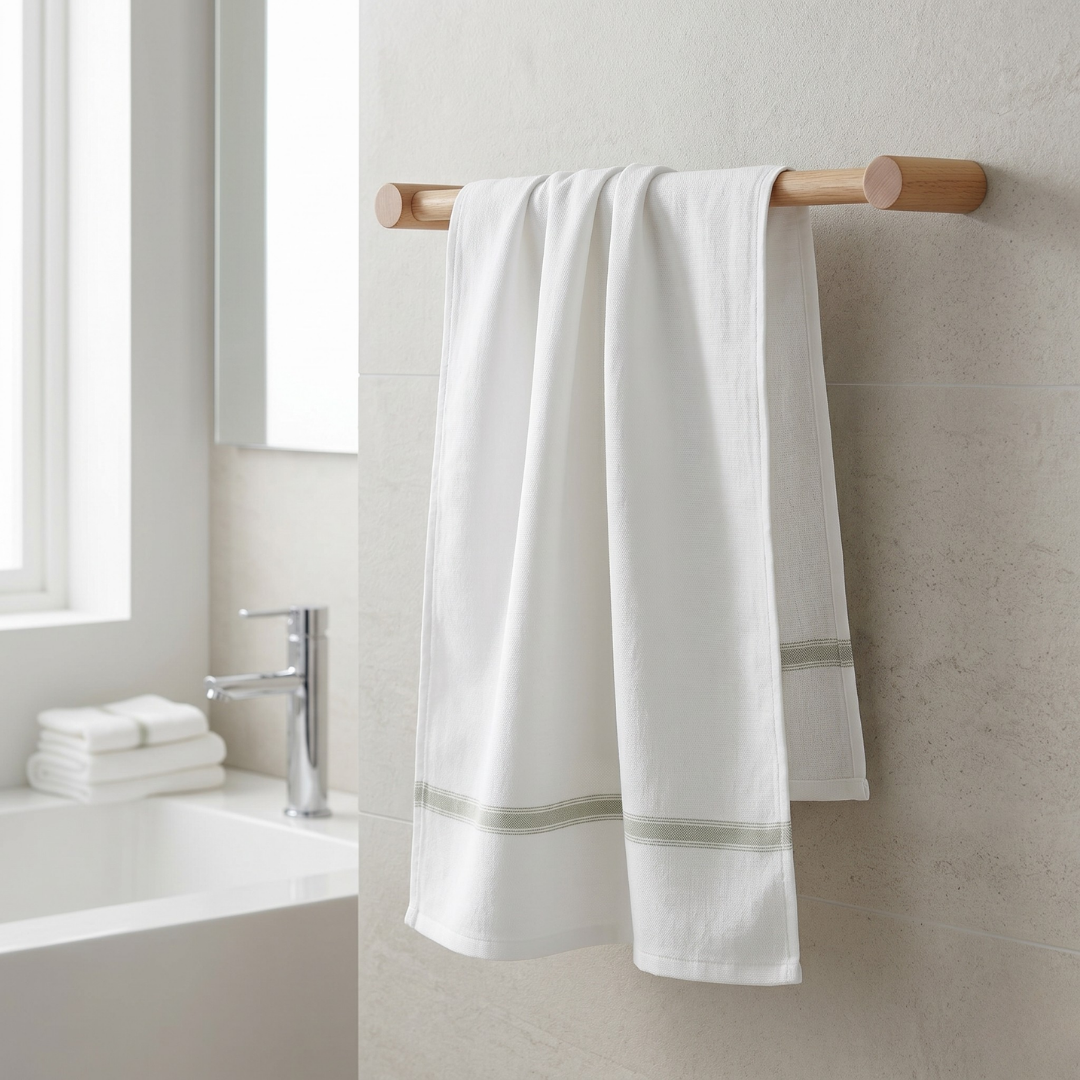 Zapi Home Premium Cotton Towel 152x76 cm – 100% Pure Cotton Handloom Gamcha, Lightweight Thin Quick Dry, Large Ultra Absorbent Travel Gym Beach Spa Towel for Men Women, Soft Breathable Fast Drying