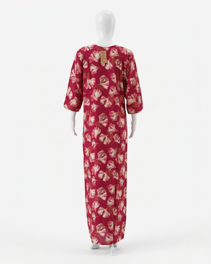 Floral Print Rayon Maxi Nightgown