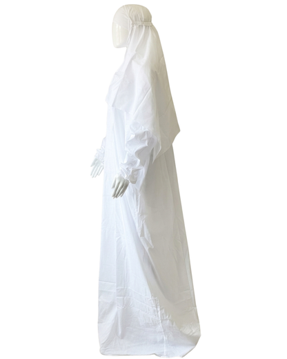 Women’s Cotton Namaz Dress – Prayer Abaya with Separate Hijab set and Elasticated Sleeves
