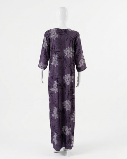 Women's Floral Print Nighty with 3/4 Sleeves