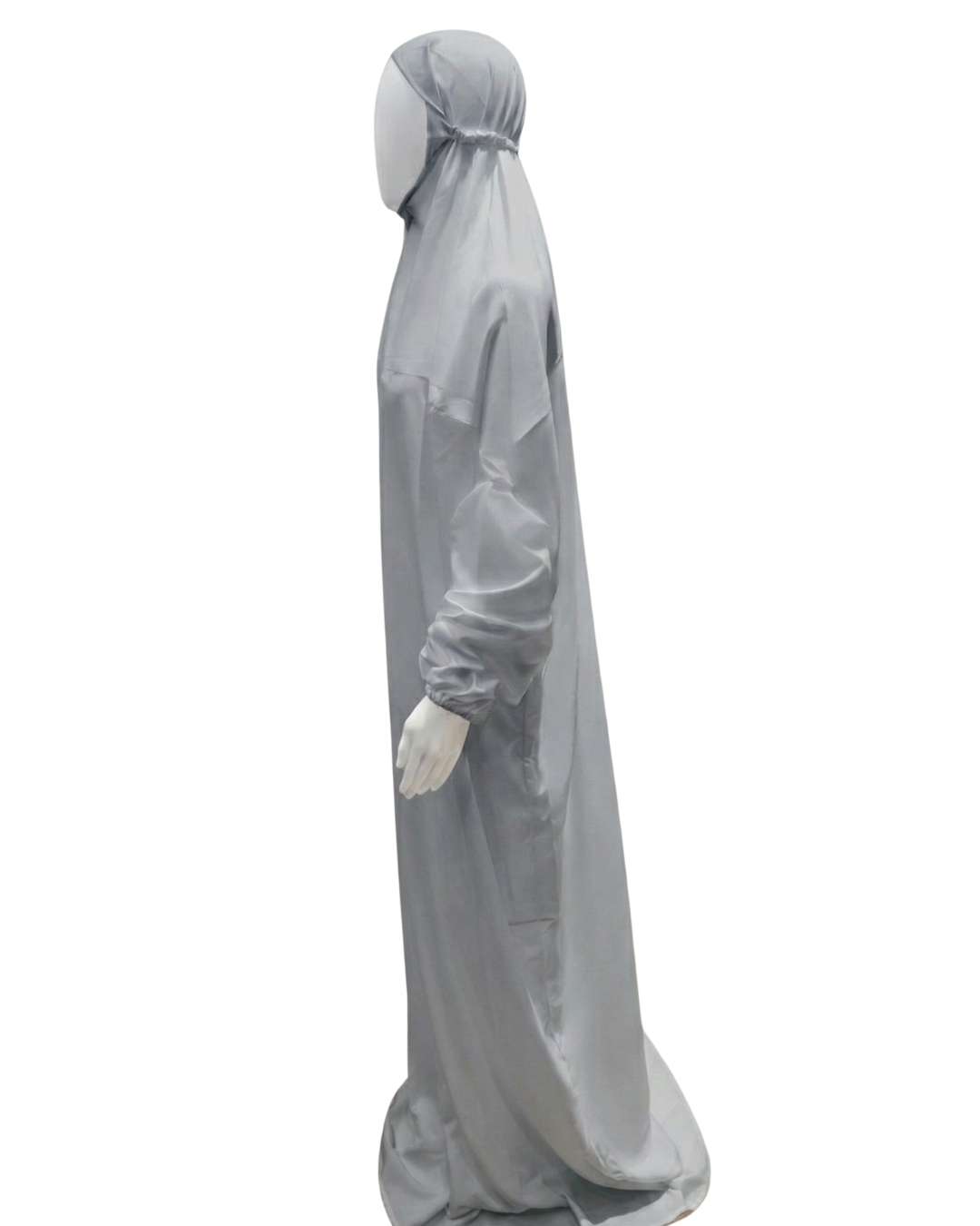 Namaz Dress Abaya with Attached Hijab – Lightweight Adult Prayer Gown, Elasticated Cuffs, Comfortable Free Size Fit