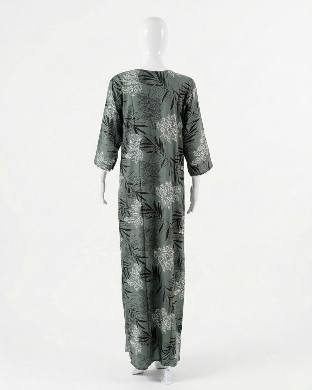 Women's Floral Print Nighty with 3/4 Sleeves