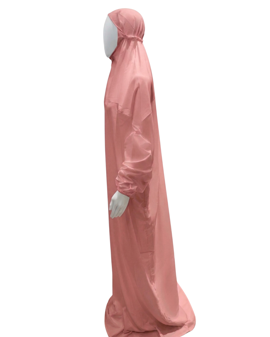 Namaz Dress Abaya with Attached Hijab – Lightweight Adult Prayer Gown, Elasticated Cuffs, Comfortable Free Size Fit